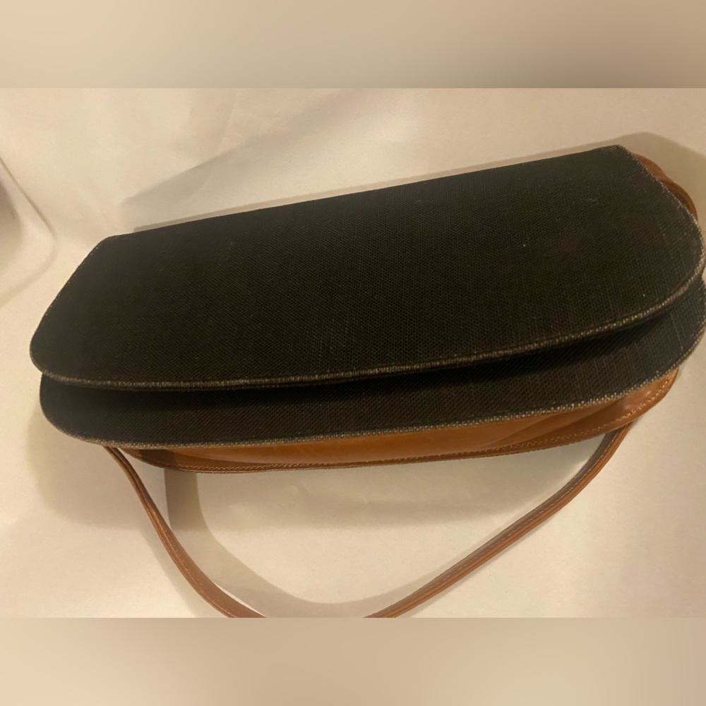 Vintage Zenith Leather and canvas handbag purse